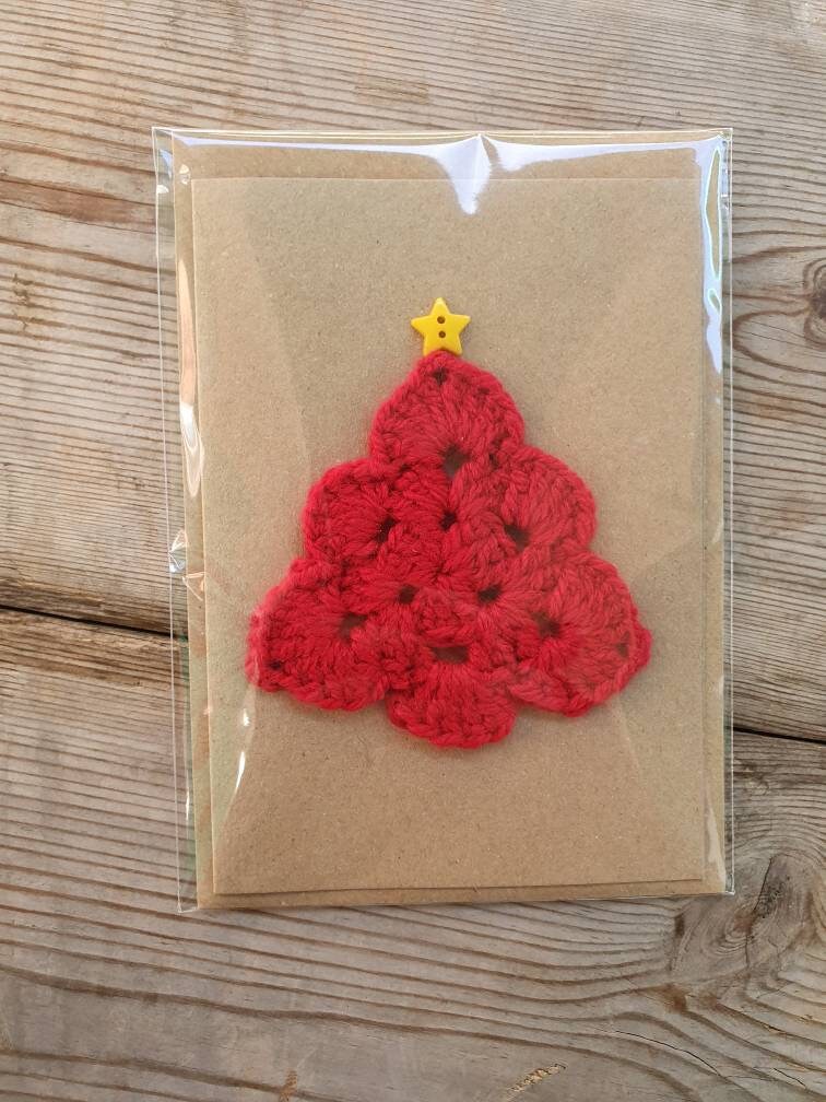 Crochet Christmas Tree Card (Medium)