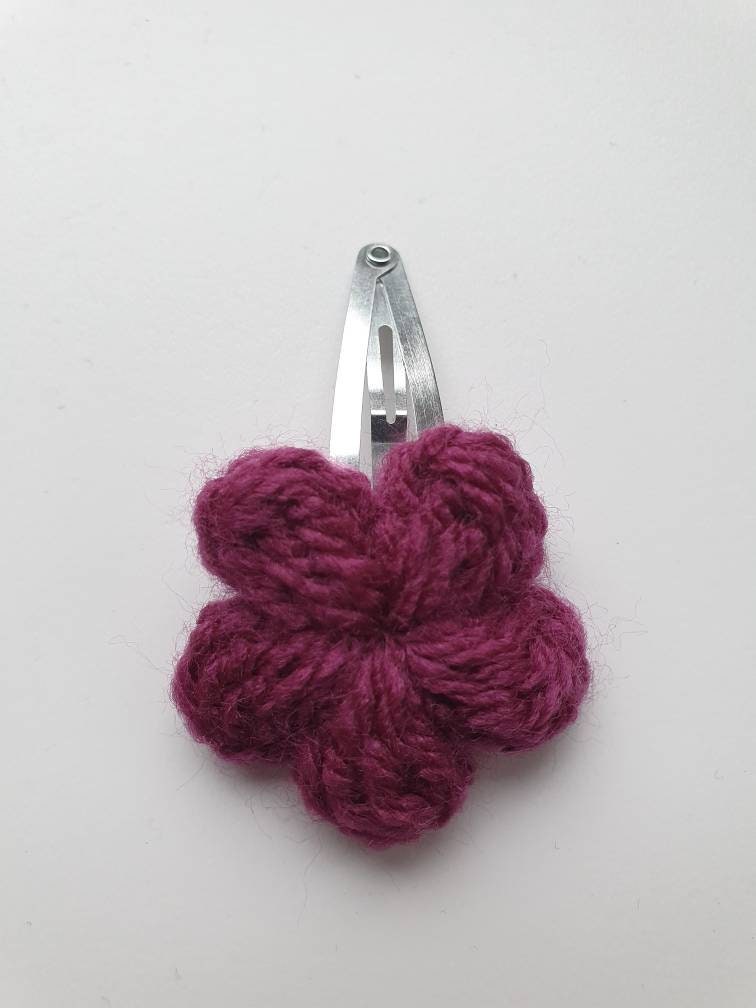Crochet Flower Hair Clip