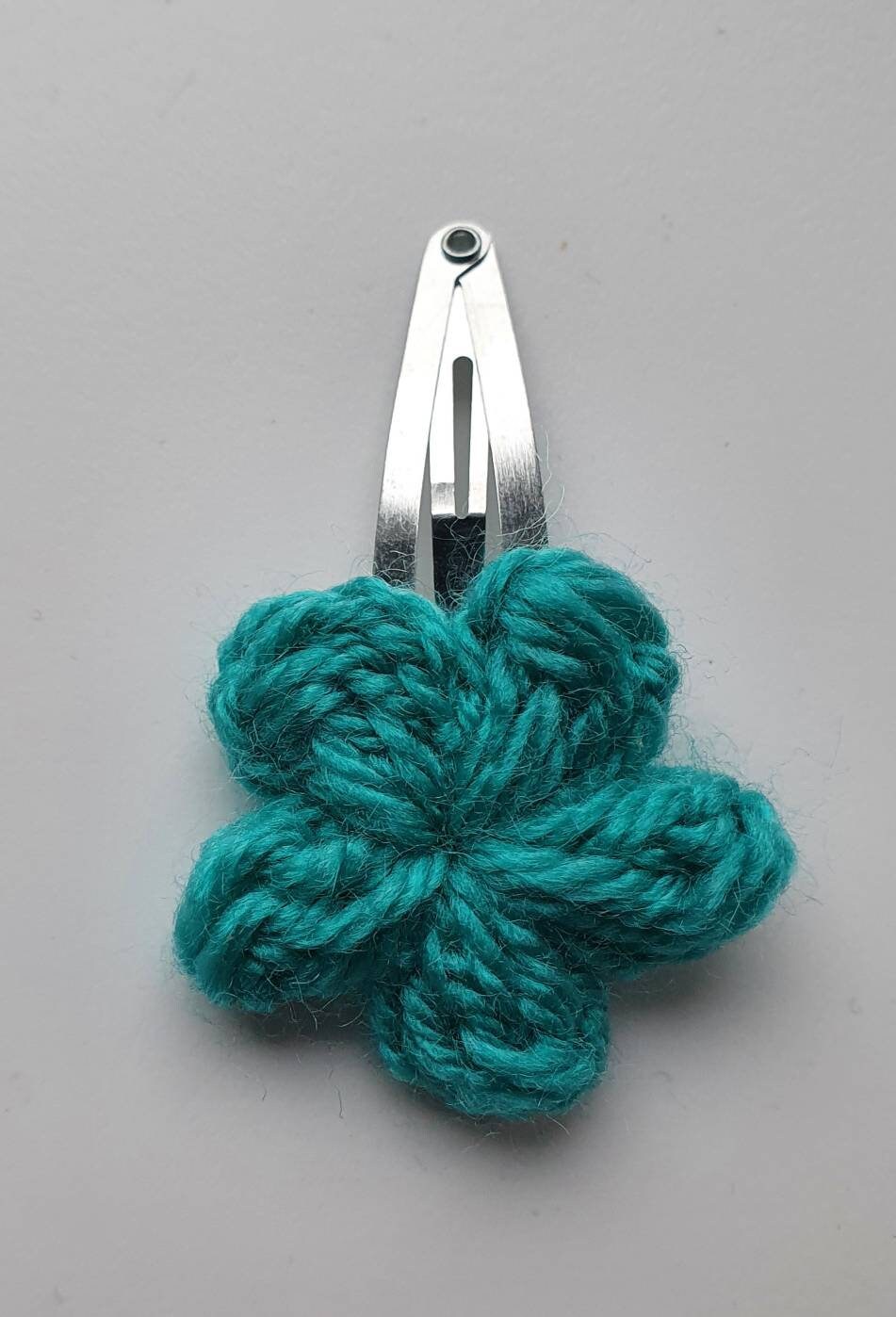 Crochet Flower Hair Clip
