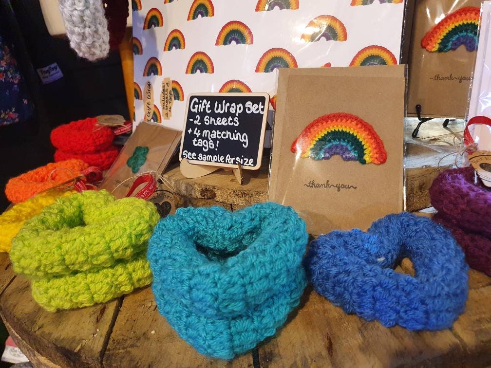 Thank You Crochet Rainbow Card